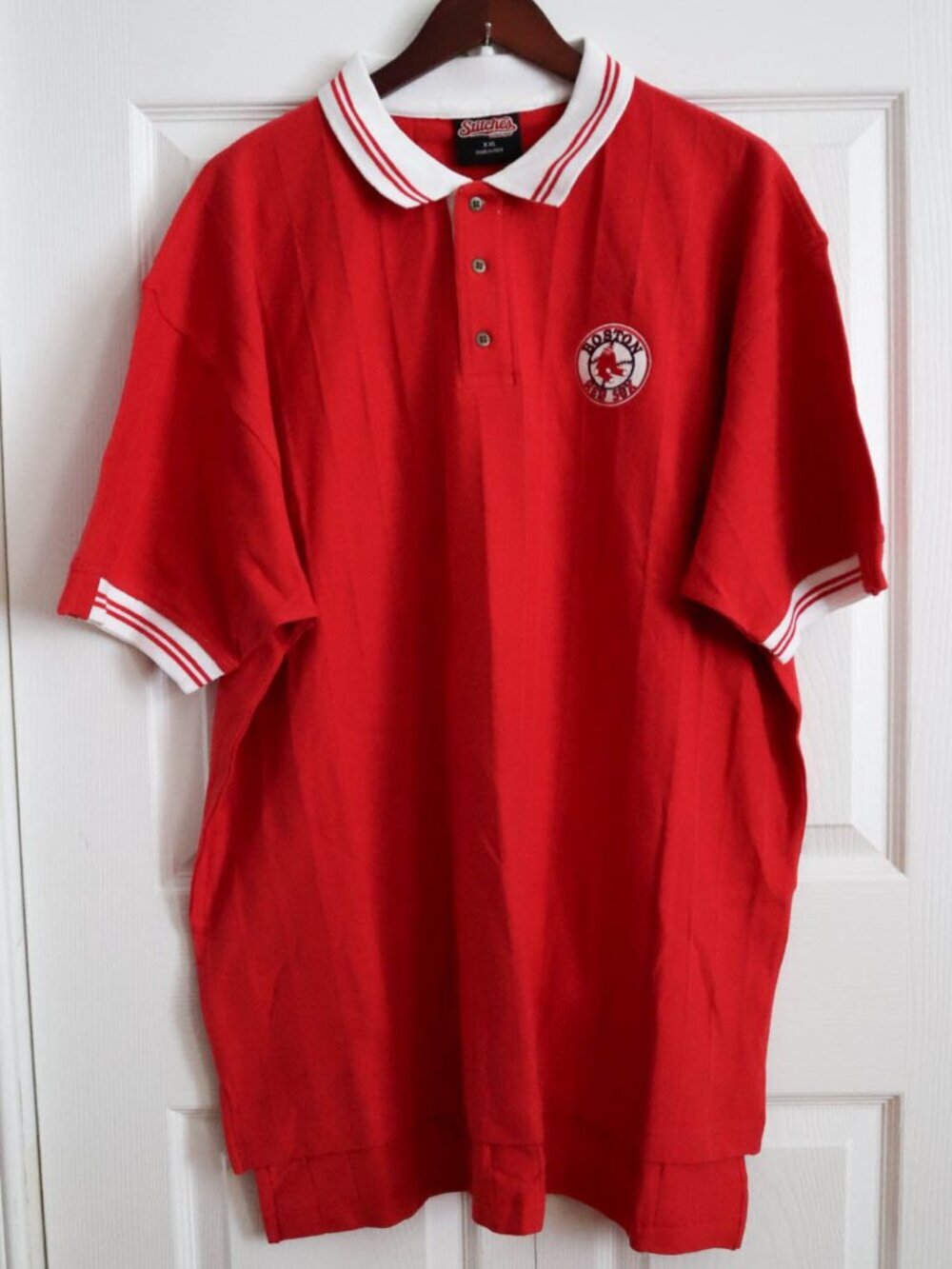 Stitches Athletic Gear Boston Red Sox MLB Polo Shirt Sz XXL 100% Cotton Relaxed